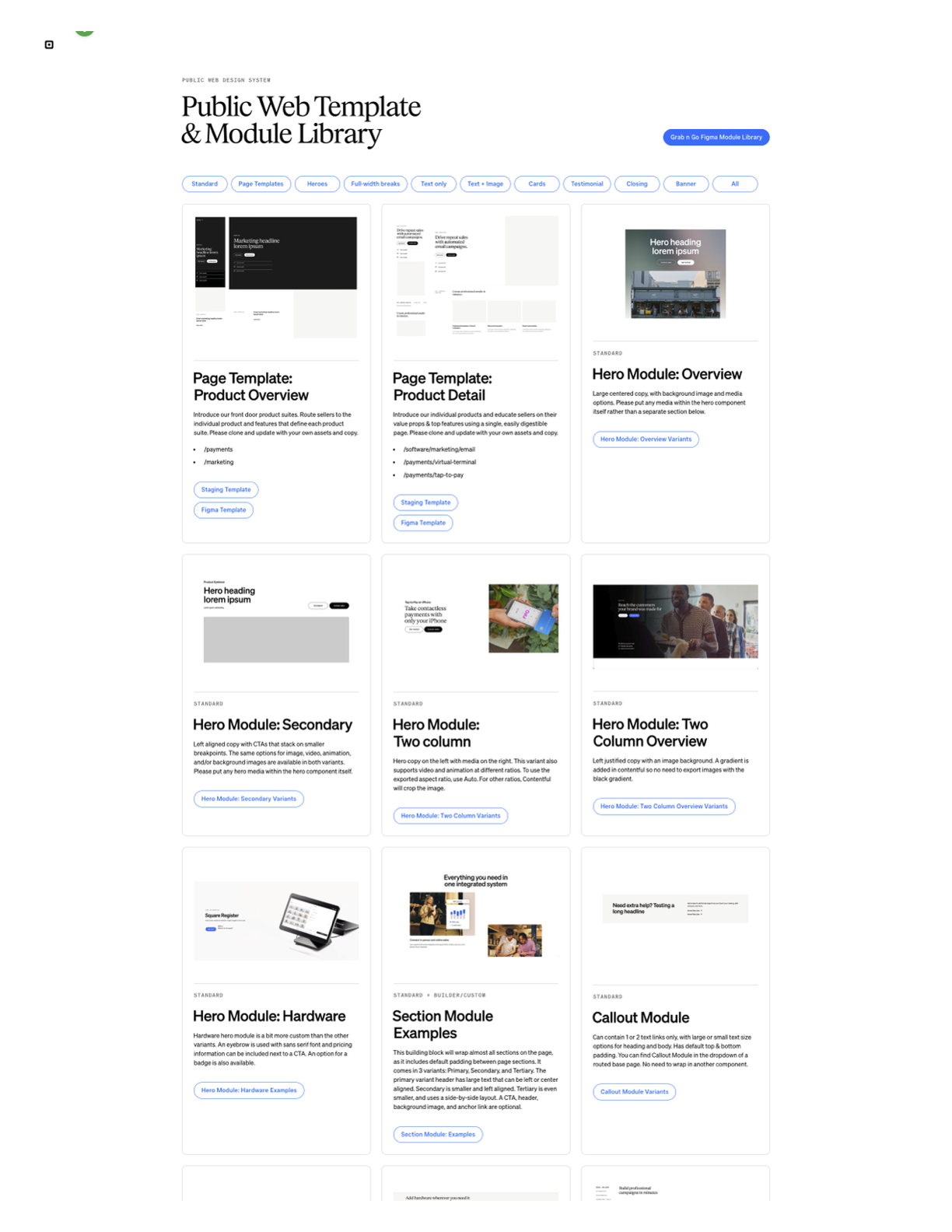 Public Web Template and Module Library